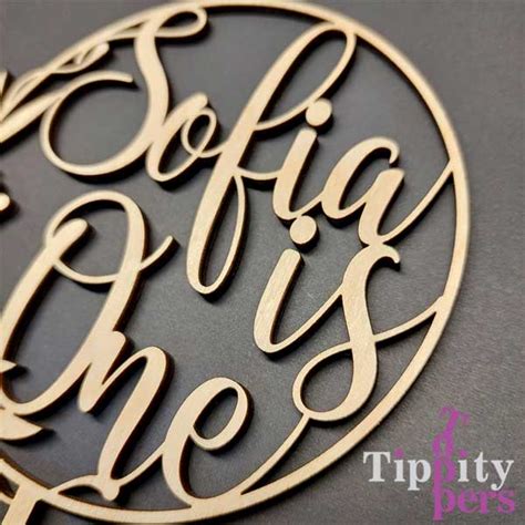 Cake Topper Personnalisé en Bois Pour le Premiere Anniversaire