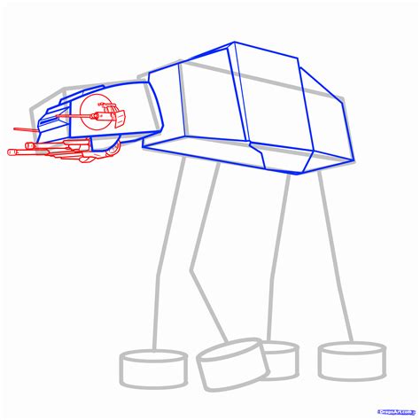 How To Draw an Imperial Walker, Imperial Walker, Step by Step, Star Wars Characters, Draw Star ...