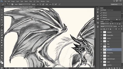 Dragon Wings Sketch at PaintingValley.com | Explore collection of ...