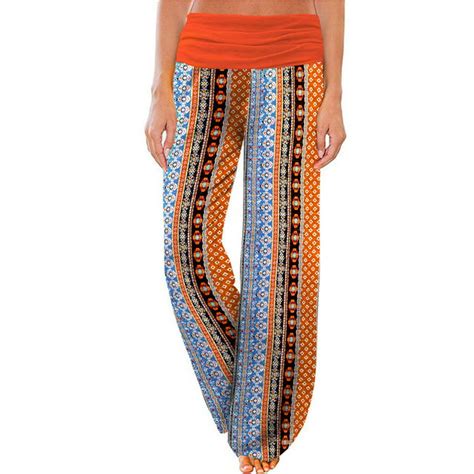 Ecqkame Womens Boho Palazzo Pants Clearance Womens Comfy Pajama Pants