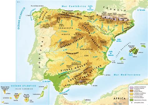 Relieve 1 Mapa Fisico De Espana Relieve Espana Mapa De Espana Images