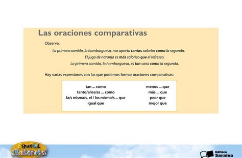 Espanhol Las Oraciones Comparativas