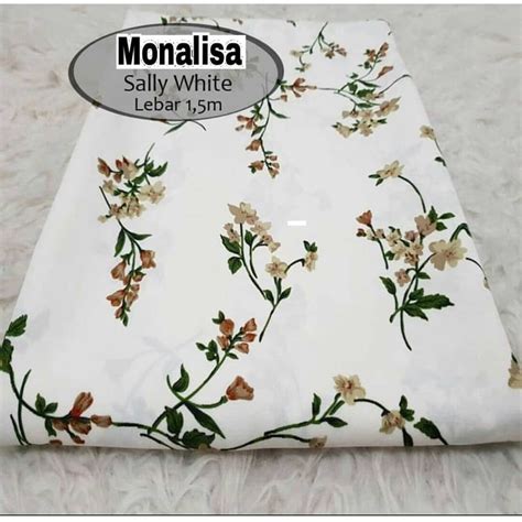 Jual Kain Monalisa Sally White Harga Per 0 5 Meter Harga