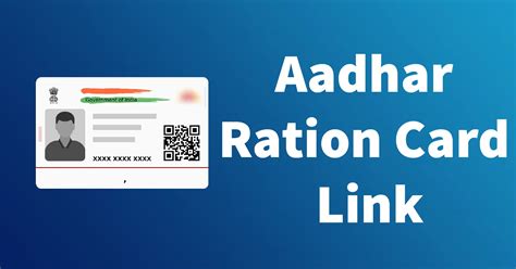 How To Link Aadhaar With Ration Card Aadhaar Card