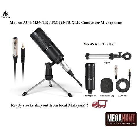 Maono Au Pm Tr Pm Tr Xlr Condenser Mm Mic Jack Recording Pc