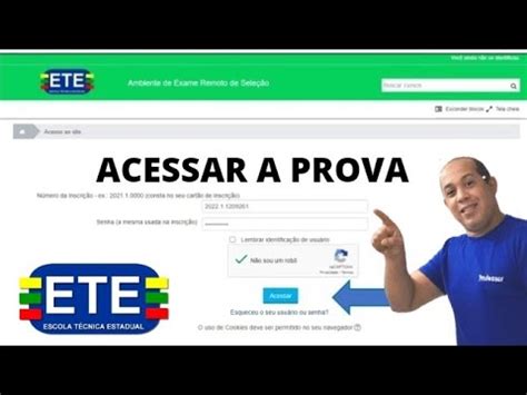 ACESSO A PROVA DA ETE 2022 2 YouTube