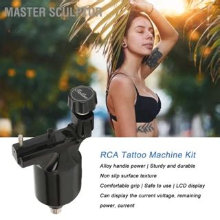 Master Sculptor RCA Wireless Tattoo Machine Kit LCD Display 1500mAh