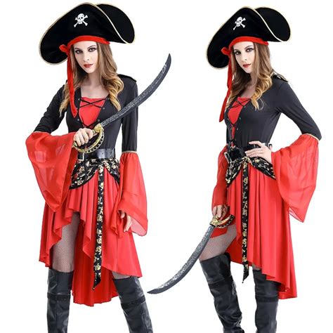 Buy Sexy Pirate Costume Cosplay Dress Women Adult Halloween Carnival Fantasia