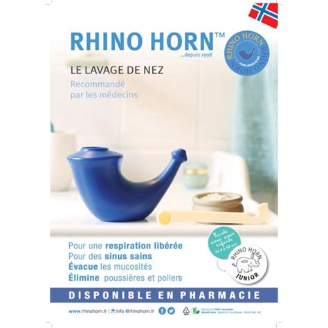 Lavage De Nez Rhinohorn Accessoire Hygi Ne Nasale Pot De Neti