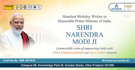 Heartiest Birthday Wishes to Honorable Prime Minister of India SHRI ...