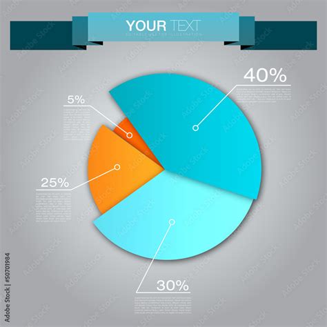 Colorful Business Pie Chart for Your Documents Stock Vector | Adobe Stock