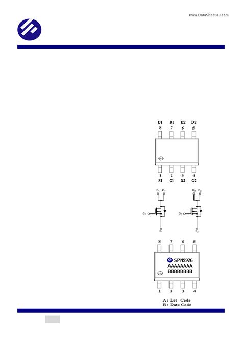 Spn Datasheet Pdf Pinout N Channel Enhancement Mode Mosfet