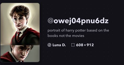 Portrait Of Harry Potter Based On The Books Not Th Owej04pnu6dz