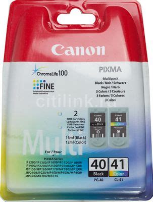 Обзор товара картридж Canon PG 40 CL 41 черный трехцветный