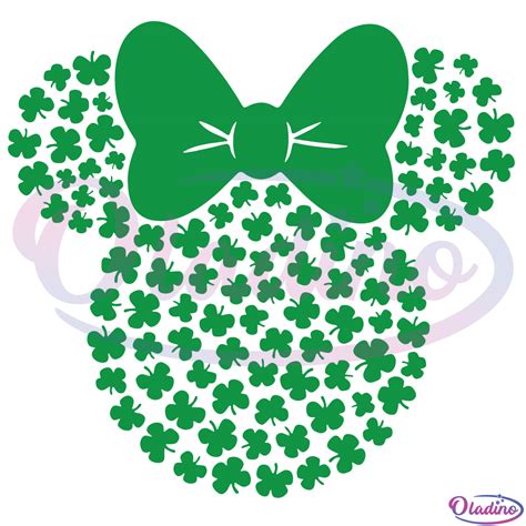 Disney Shamrock Minnie St Patricks Day SVG Digital File Oladino