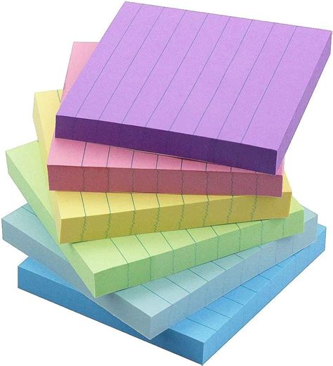 Early Buy X Lined Sticky Notes With Pastel Color Self Stick Notes