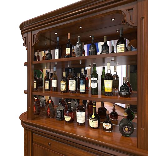 Classic Style Liquor Display Cabinet 2 3d Model Cgtrader