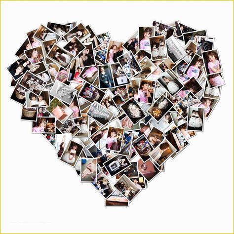 Heart Shaped Collage Template