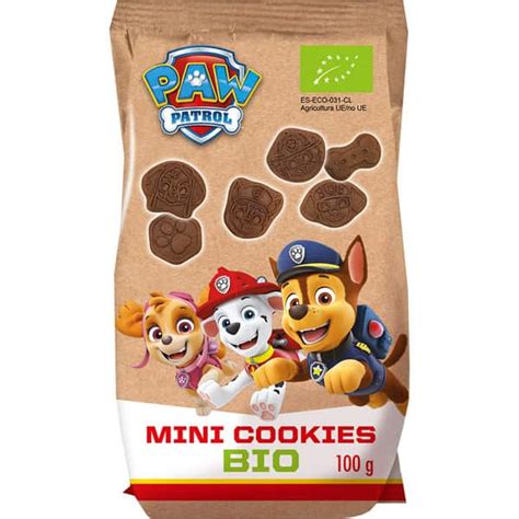 Bio Paw Patrol mini cookies chocolateadas ecológicas bolsa 100 g