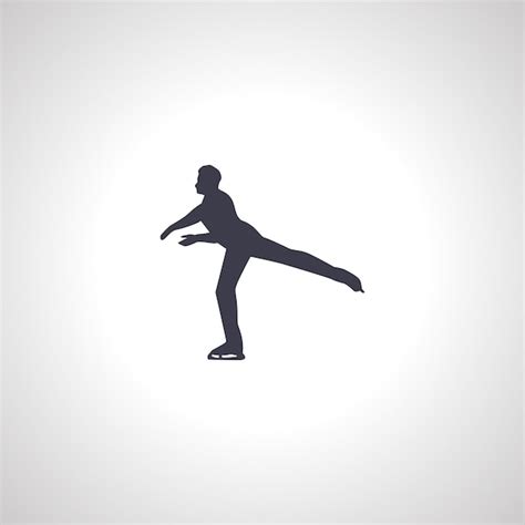 Premium Vector Figure Skating Man Silhouette Figure Skating Icon