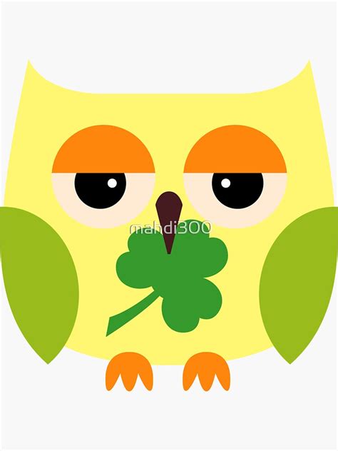 Irish Restless Red Eyes Sleepy Owl Celebration Shamrock Green Color