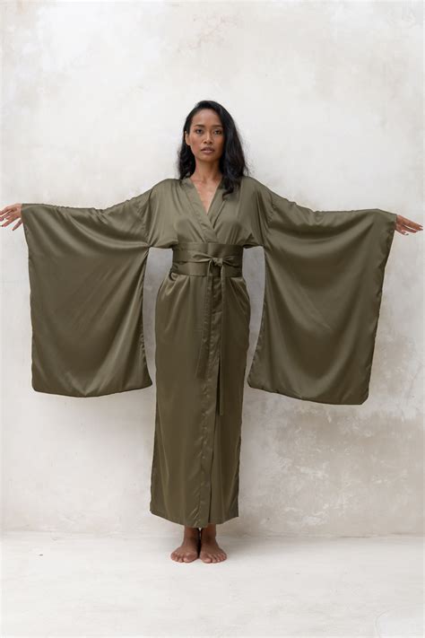 long silk dressing gown long satin robes womens identity