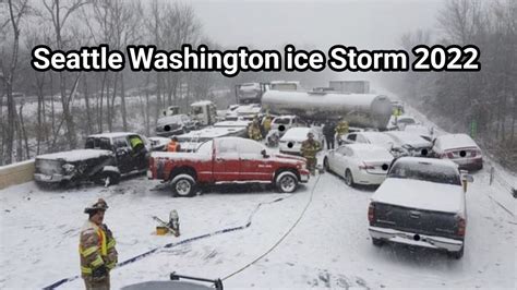 Seattle Ice Storm Cars People Slipping On Ice Winter Storm