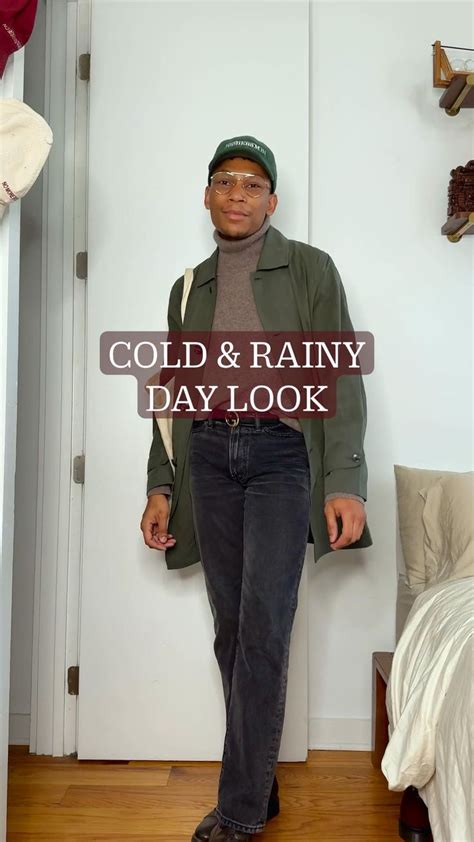 COLD & RAINY DAY LOOK | Rainy day outfit, Cold rainy day outfit, Casual ...