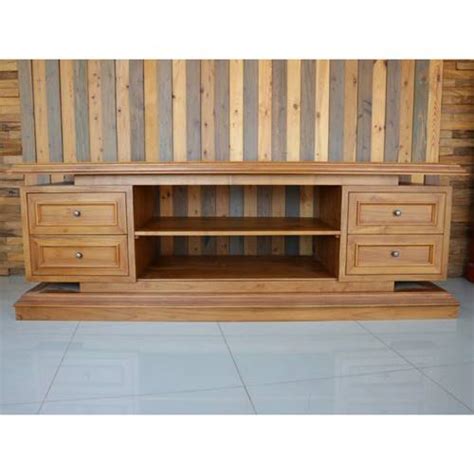 Jual Meja Tv Kayu Jati Minimalis Boston Jepara Terbaru Murah