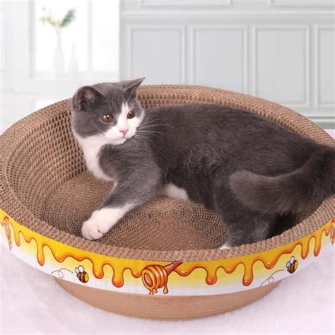 Fydun Lit Gratter Pour Chat Planche Gratter En Carton Pour Chat