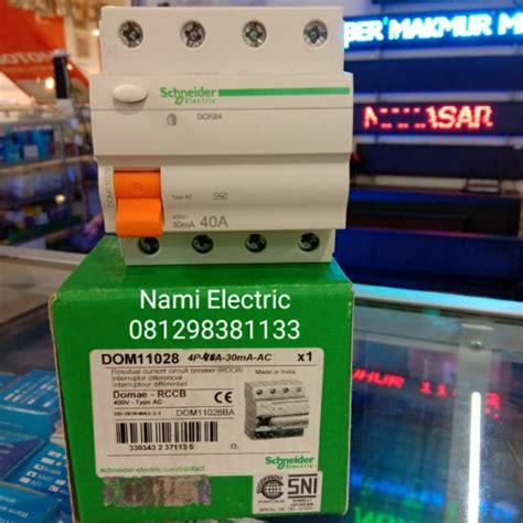 Jual ELCB RCCB Schneider Domae 4P 40A 30MA Shopee Indonesia