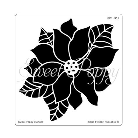 Sweet Poppy Stencils Stencil Poinsettia