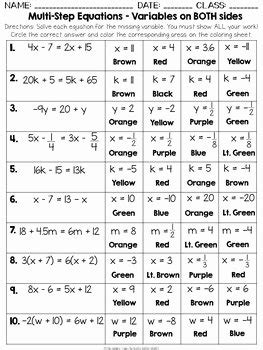 49 Variables On Both Sides Worksheet Chessmuseum Template Library