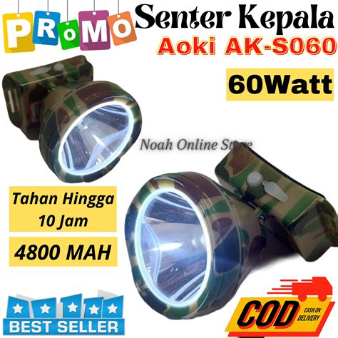 Senter Kepala Waterproof Diving Motif Army AOKI AK S060 60w 60 Watt