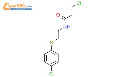 92546 78 6 3 Chloro N 2 4 chlorophenyl sulfanyl ethyl propanamide化学式