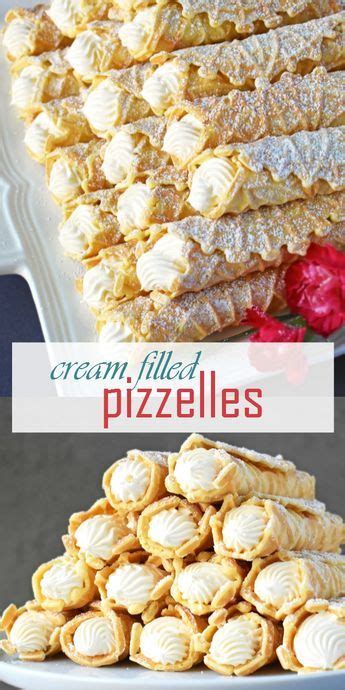 Cream Filled Pizzelles Trubochki Recipe Pizzelle Recipe Dessert