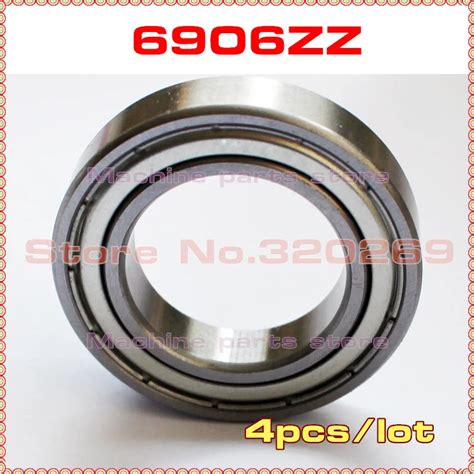 4pcs 61906zz 6906zz 30*47*9 30x47x9mm Metal Shield 61906z Radial Shaft ...
