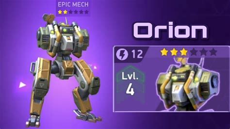 Orion Unlock Gameplay Mech Arena YouTube