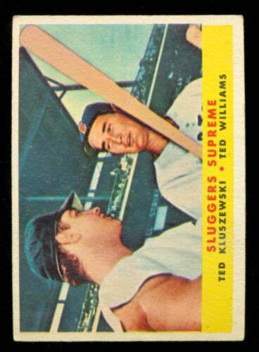 1958 Topps 321 Ted Williams Ted Kluszewski Sluggers Supreme EX EBay