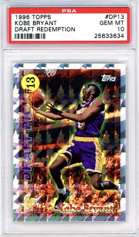 Topps Kobe Bryant Draft Redemption Rc Rookie Psa Gem Mint Dp