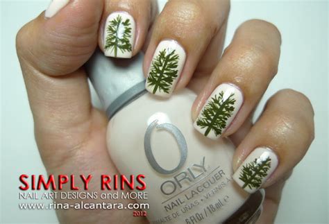 Nail Art: Pine Trees | Simply Rins