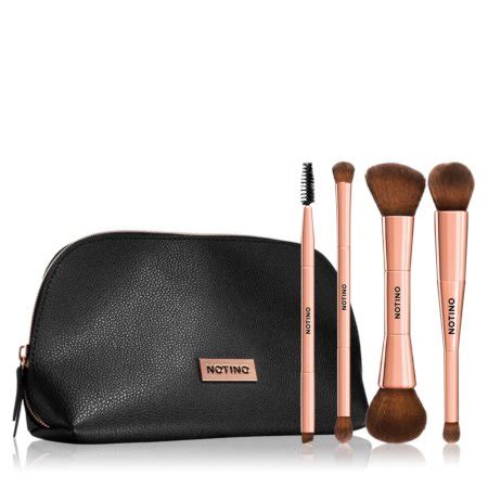 Notino Luxe Collection Double Sided Brush Set With Cosmetic Bag Kit De