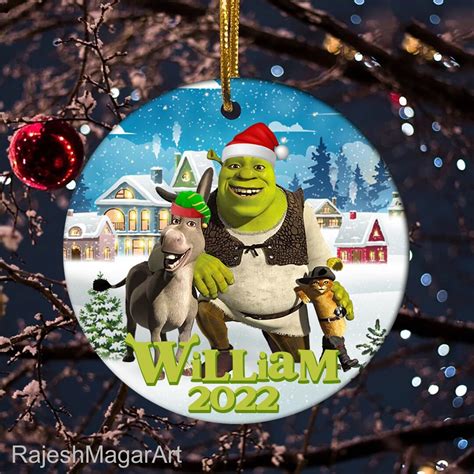 Personalized Shrek Christmas Ornament Shrek 2022 Ornament - Etsy