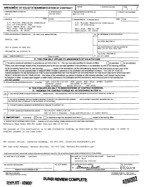 Fillable Online Pbadupws Nrc Modification No 019 To Task Order No NRO