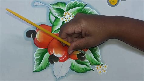 Série vídeo de pintura em tecido Aula 6 Cajú Flaviane Ateliê YouTube