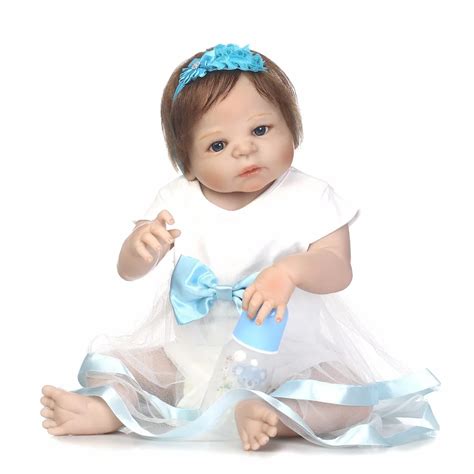 22 Full Silicone Reborn Baby Princess Girl Lifelike 55cm Vinyl Bebe