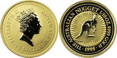 Australien 15 Dollars 1995 Känguru Elizabeth II Australian Nugget