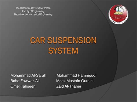 Ppt Car Suspension System Powerpoint Presentation Free Download Id