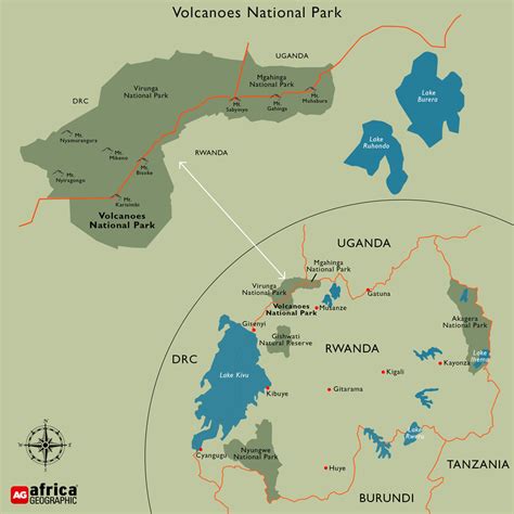 Map Of Volcanoes National Park Rwanda Volcanoes National Park – NBKomputer