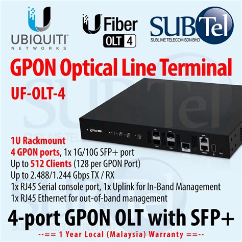 Ubiquiti UFiber OLT UF OLT 4 4 Port GPON Optical Line Terminal